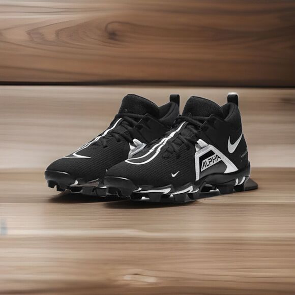 Nike Alpha Menace 3 Shark Low Football Cleats Mens Black CV0582-001 Size 11.5 - Picture 1 of 6